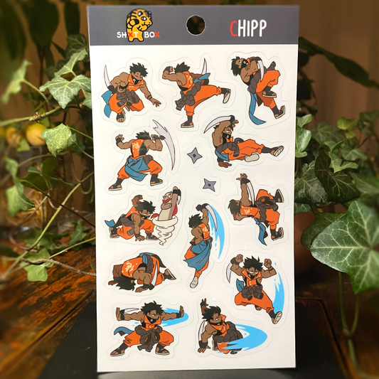 CHIPP ZANUFF Moveset — Sticker Sheet